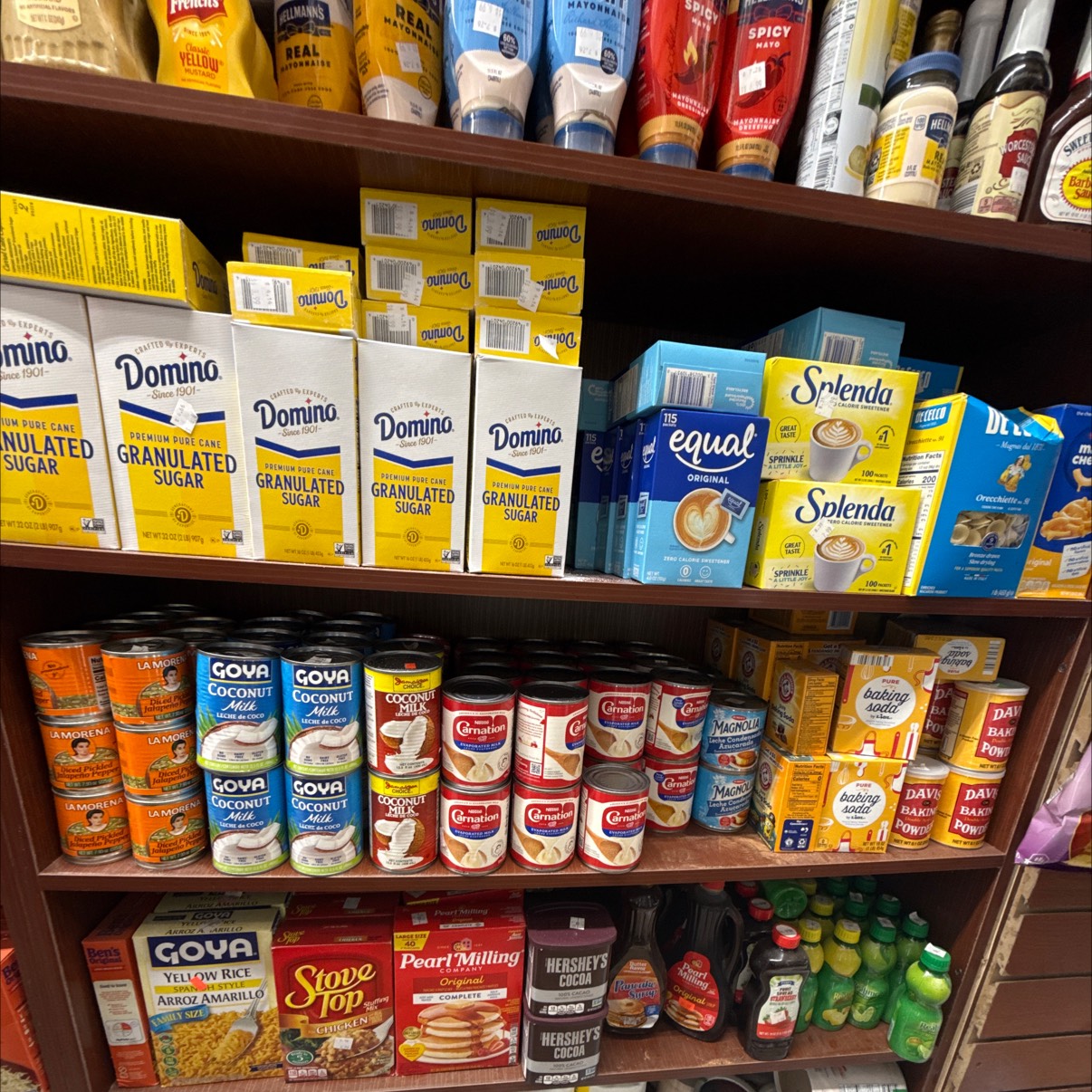 Recent shelf photo from State Express Deli Corp